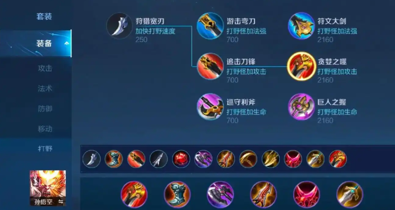 王者荣耀猴子无铭文怎么出装