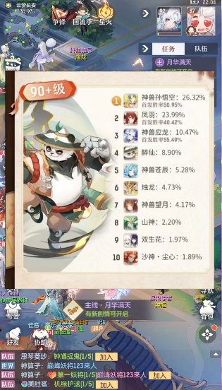 长安幻想奕剑85带什么宝宝