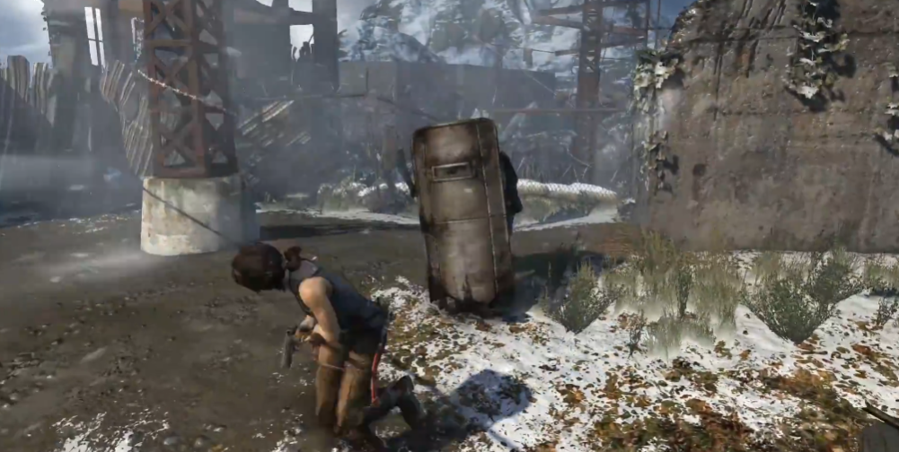 古墓丽影拿盾牌的怎么打