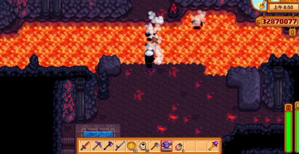 星露谷物语姜岛火山第八关怎么过