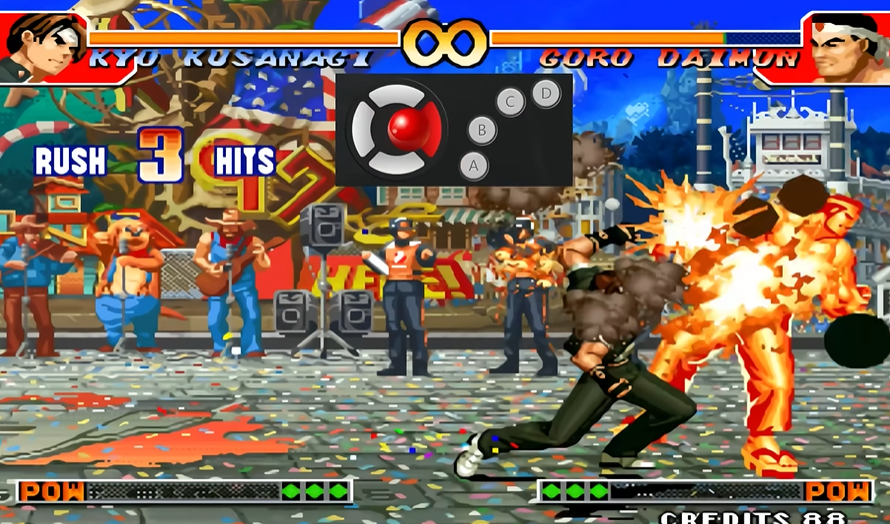 拳皇97火神大招怎么摇