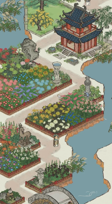 江南百景图花坛怎么找