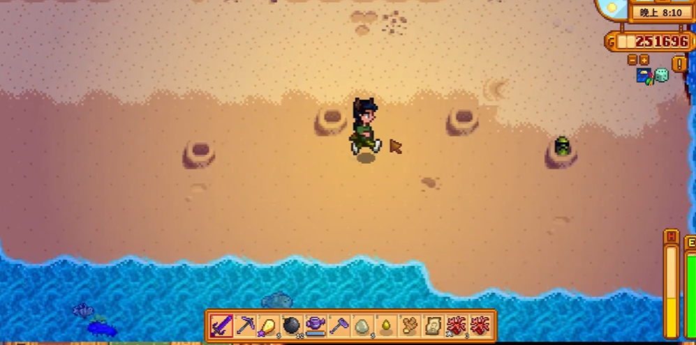 星露谷物语怎么打地鼠