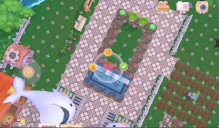 摩尔庄园怎么把花放天上